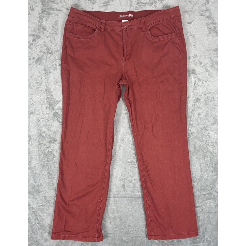 St. John's Bay Red Ankle Pants